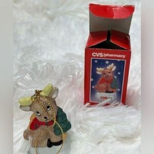 Vintage Holiday Christmas Reindeer CVS Traditions Ornament 1999